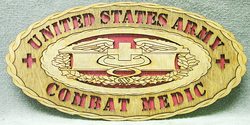 Combat Medic Badge Desktop Plaque